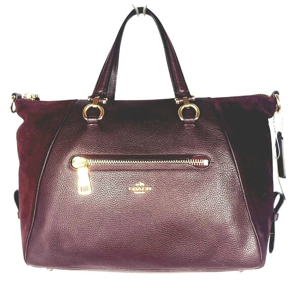 Coach Handbags - COACH 2017 Burgundy Prairie Primrose Satchel Shoulder or Crossbody Bag 55532